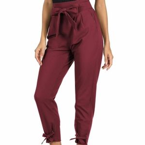 GRACE KARIN Womens Cropped Paper Bag Waist Pants